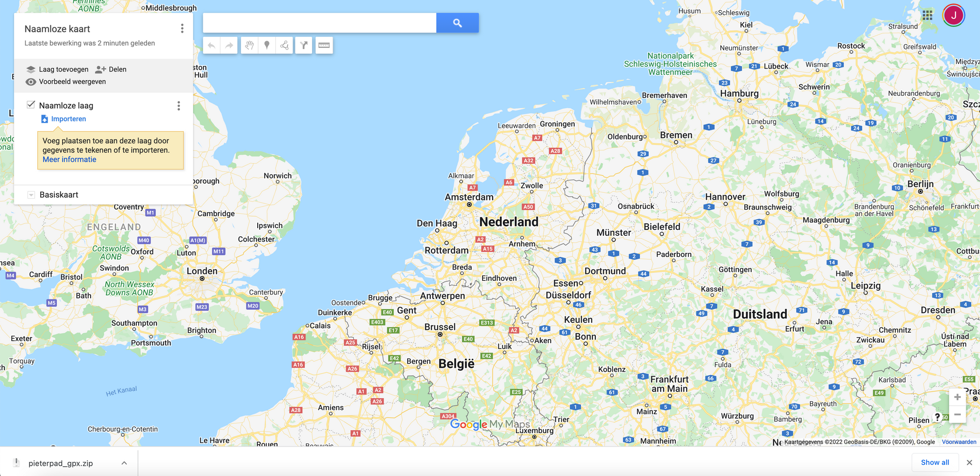 Je krijgt jouw wandelroute in Google Maps door een GPX-bestand te importeren