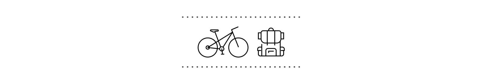 icoontje fiets en rugzak