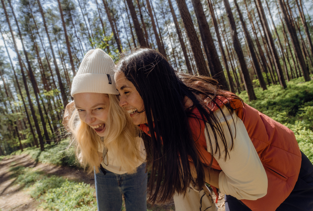 Vrouwen in Jack Wolfskin kleding